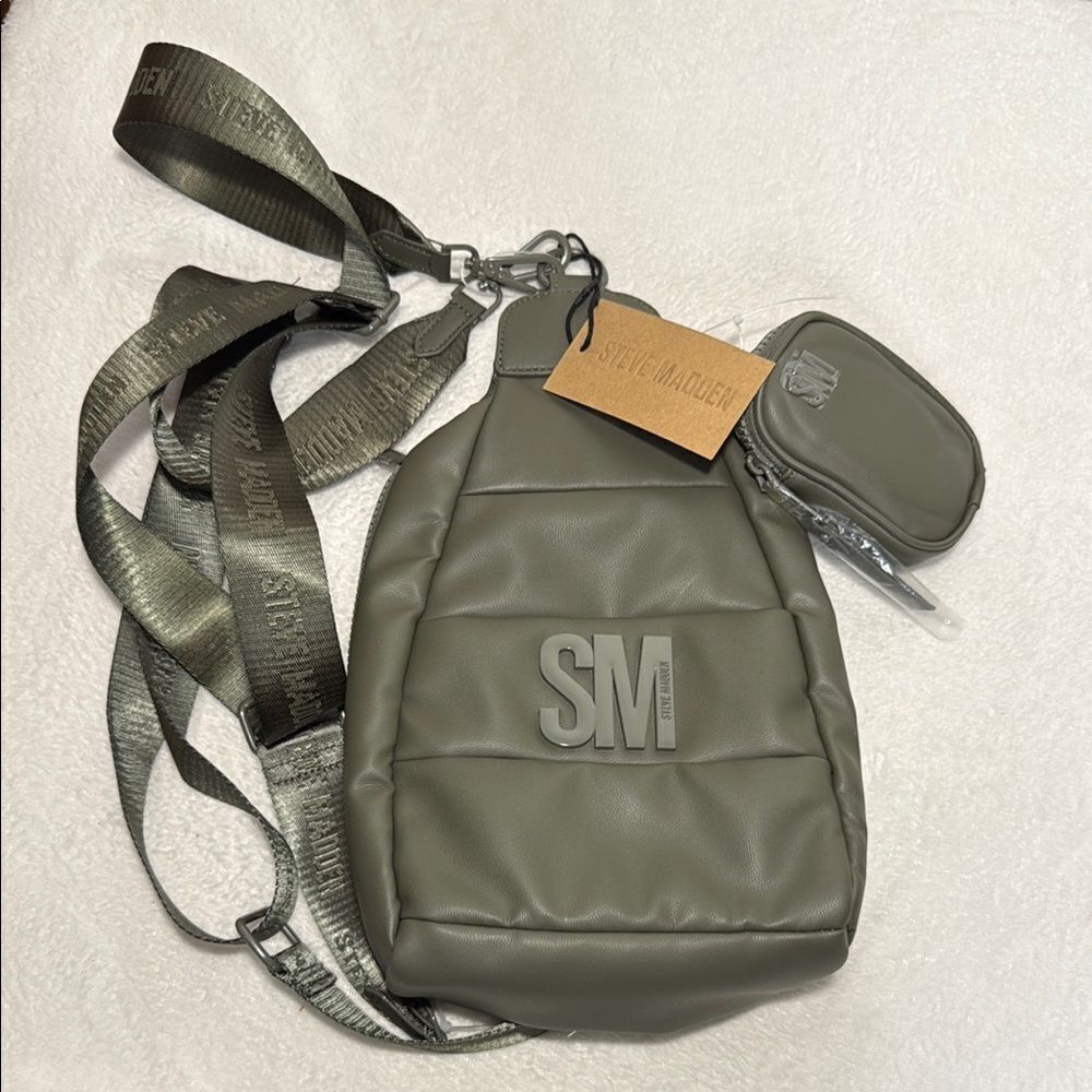 Steve Madden Olive Juniper Crossbody Bag Backpack - Picture 2 of 13